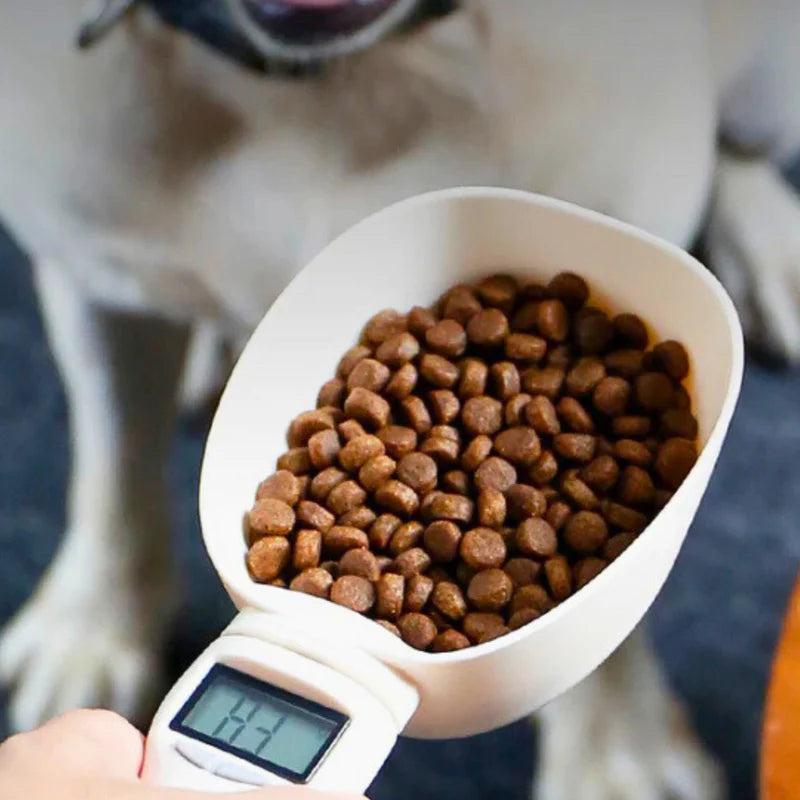 Colher de medição eletrônica para Pet Food, Balança digital para alimentos para cães e gatos, Copo medidor com display LED, Balança de cozinha